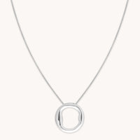 Necklaces & Bracelets - O Initial Bold Pendant Necklace in Silver - Pendant Necklace - Astrid & Miyu