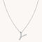 Y Initial Bold Pendant Necklace in Silver