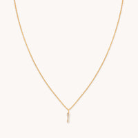 18k Gold Plated Jewellery - I Initial Pavé Pendant Necklace in Gold - Pendant Necklace - Astrid & Miyu