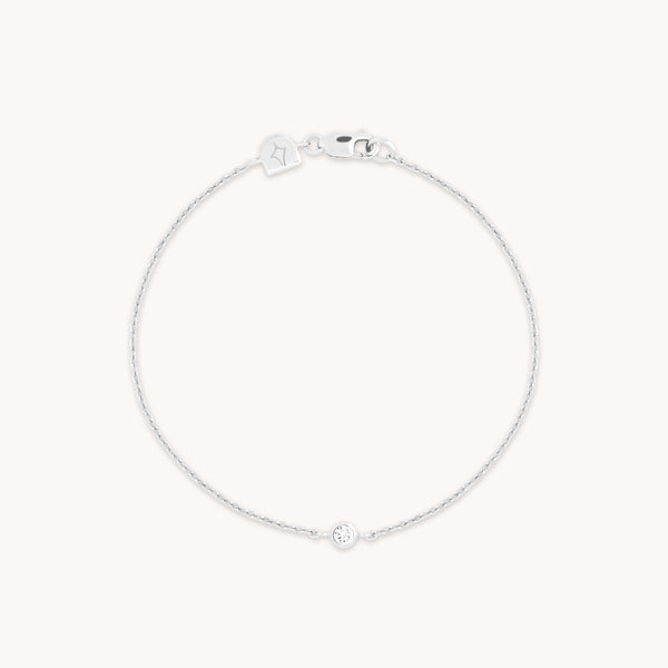 Bracelets - Essential Crystal Charm Bracelet in Silver - Bracelets - Astrid & Miyu
