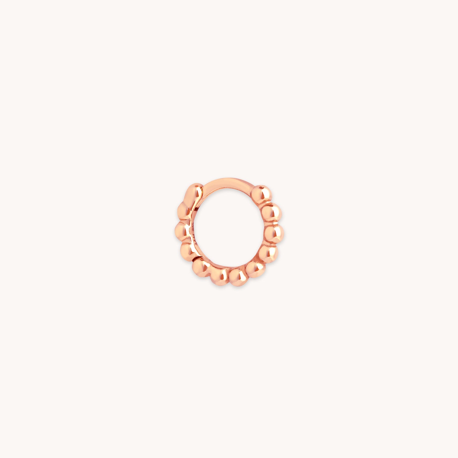 18k Rose Gold Plated Jewellery - Essential Beaded Hoop in Rose Gold - Earrings - Astrid & Miyu