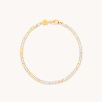 18k Gold Plated Jewellery - Gleam Bold Tennis Chain Bracelet in Gold - Chain Bracelet - Astrid & Miyu