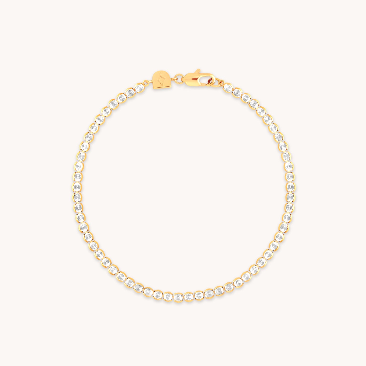 18k Gold Plated Jewellery - Gleam Bold Tennis Chain Bracelet in Gold - Chain Bracelet - Astrid & Miyu