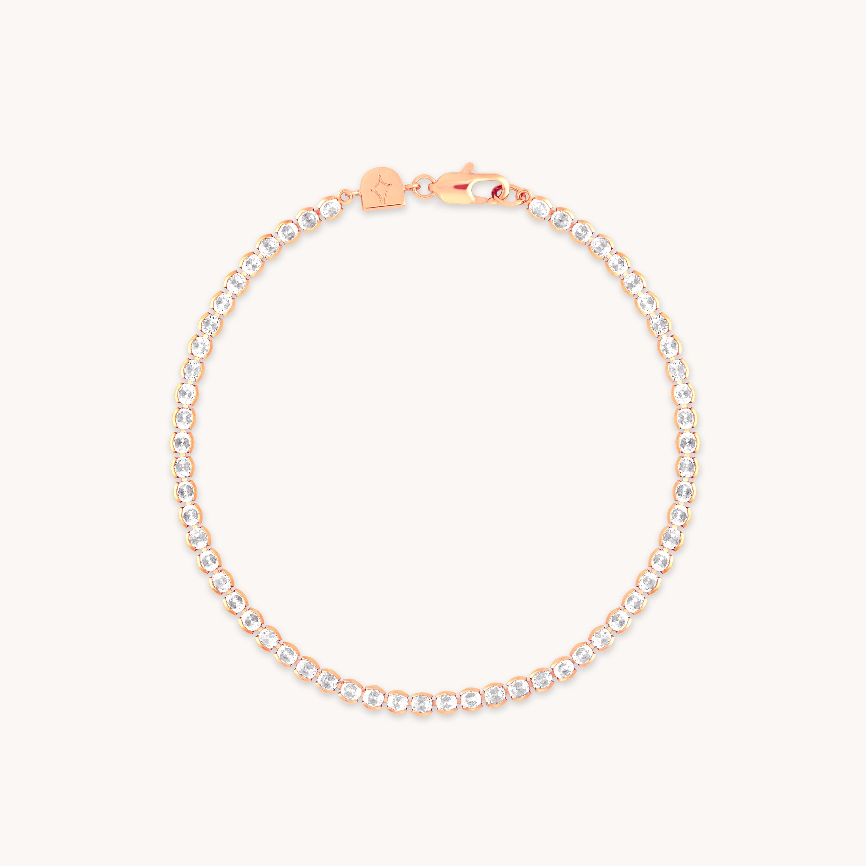 18k Rose Gold Plated Jewellery - Gleam Bold Tennis Chain Bracelet in Rose Gold - Chain Bracelet - Astrid & Miyu
