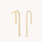 18k Gold Plated Jewellery - Gleam Crystal Drop Studs in Gold - Stud Earrings - Astrid & Miyu