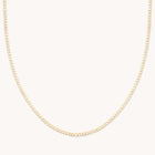 18k Gold Plated Jewellery - Gleam Tennis Chain Necklace in Gold - Chain Necklaces - Astrid & Miyu