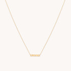 14k Gold Opal & Topaz - Cosmic Star Topaz Bar Necklace in Solid Gold - Necklace - Astrid & Miyu