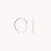 Earrings - Staple Hoops in Solid White Gold - Hoop Earrings - Astrid & Miyu