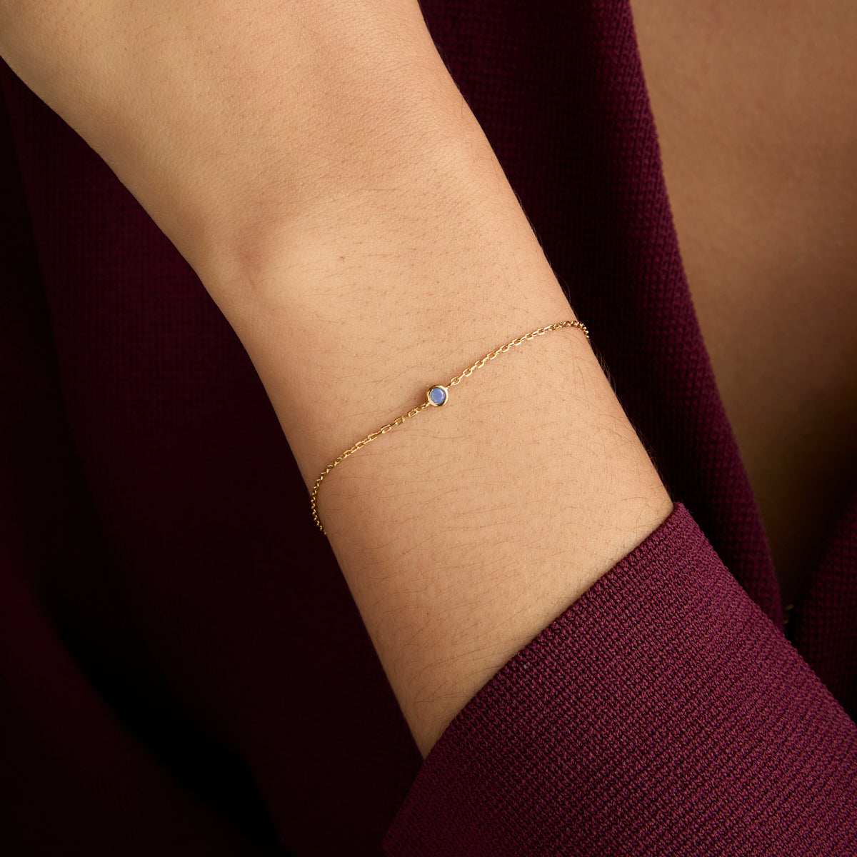 Opal Charm Bracelet in Gold-Astrid & Miyu