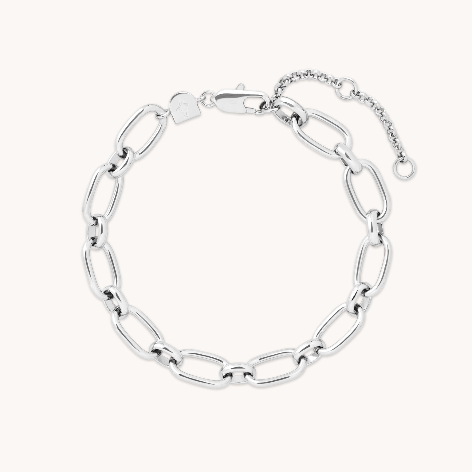 Open Link Chain Bracelet in Silver-Astrid & Miyu