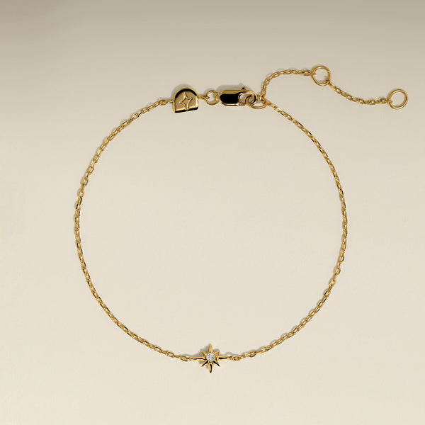 Shooting Star Charm Bracelet in Gold-Astrid & Miyu