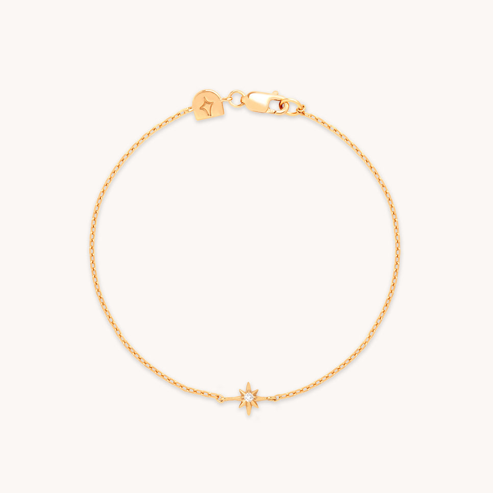 Shooting Star Pendant Bracelet in Gold-Astrid & Miyu
