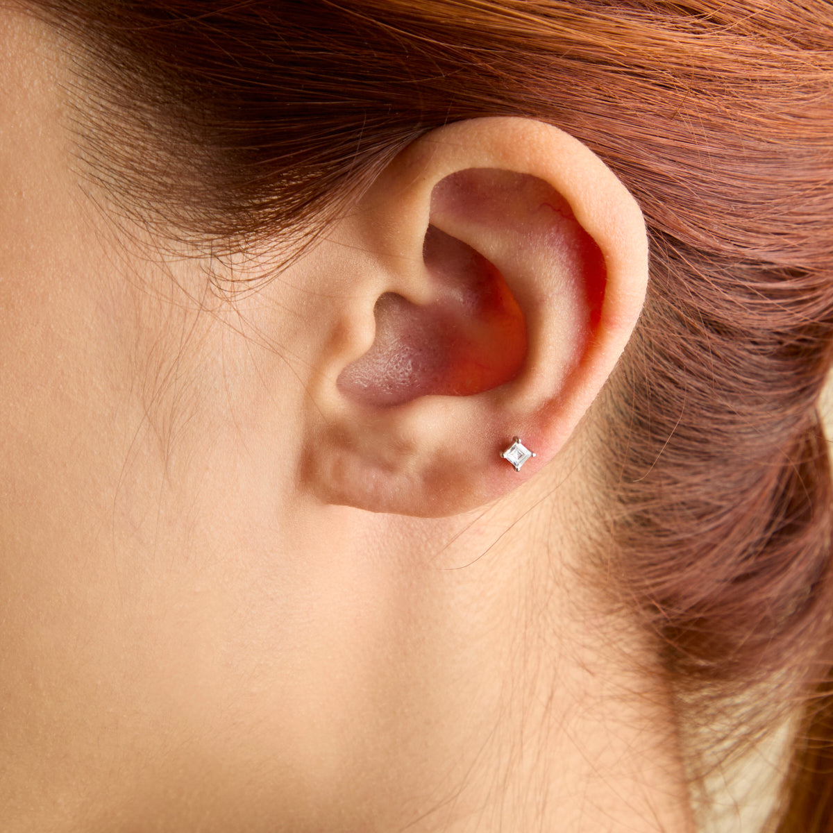 Square Crystal Barbell in Silver-Astrid & Miyu