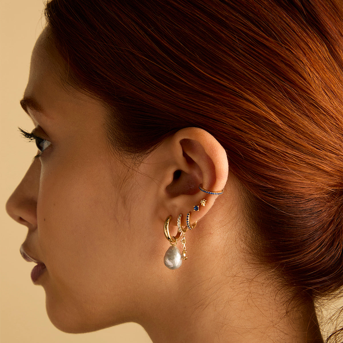 Blue CZ Ear Cuff-Astrid & Miyu