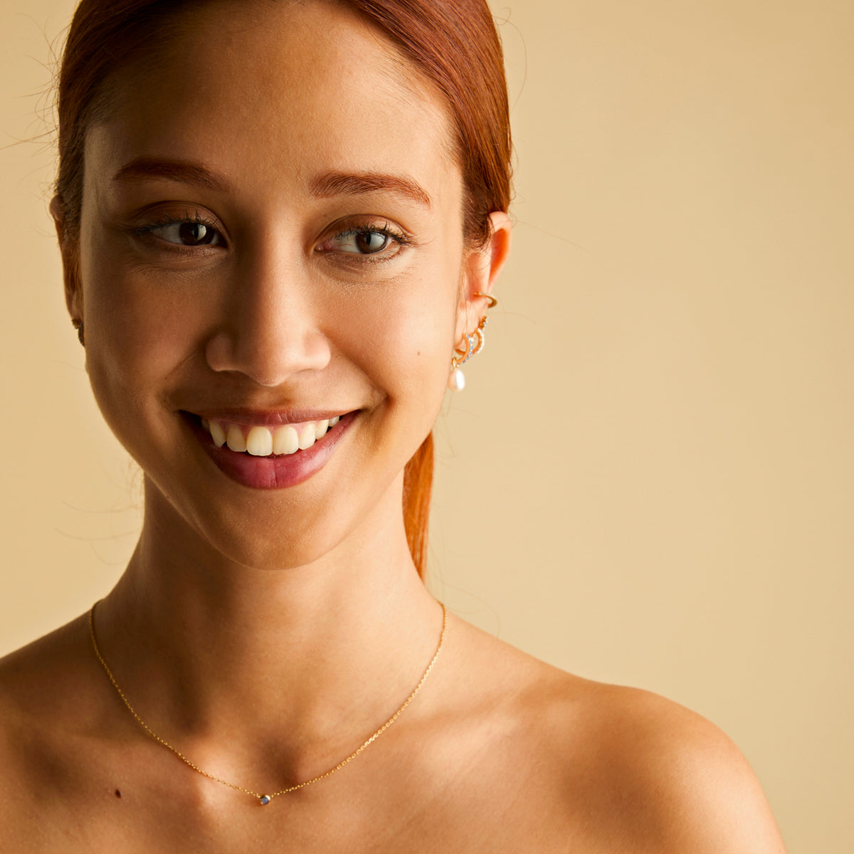 Opal Pendant Necklace in Gold-Astrid & Miyu