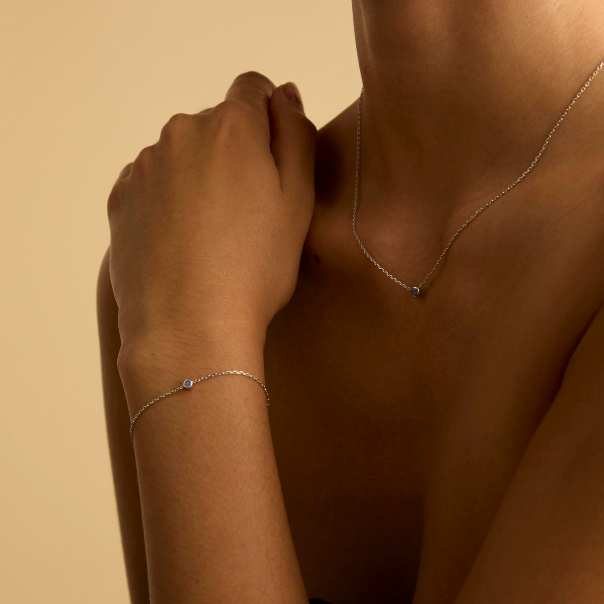 Opal Pendant Necklace in Silver-Astrid & Miyu