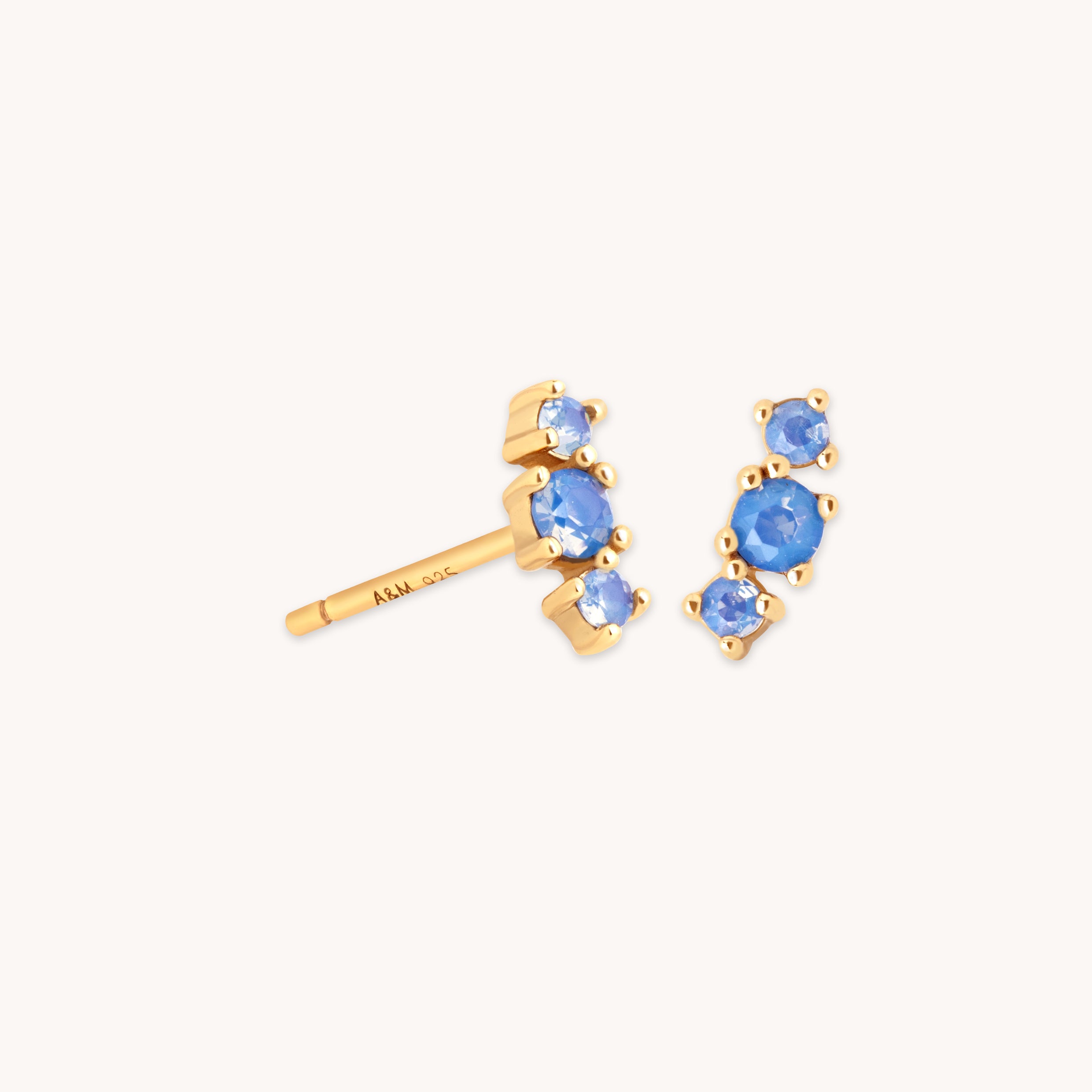 Opal Curved Stud Earrings in Gold-Astrid & Miyu