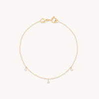 Bracelets - Diamond Charm Bracelet in Solid Gold - Charm Bracelets - Astrid & Miyu