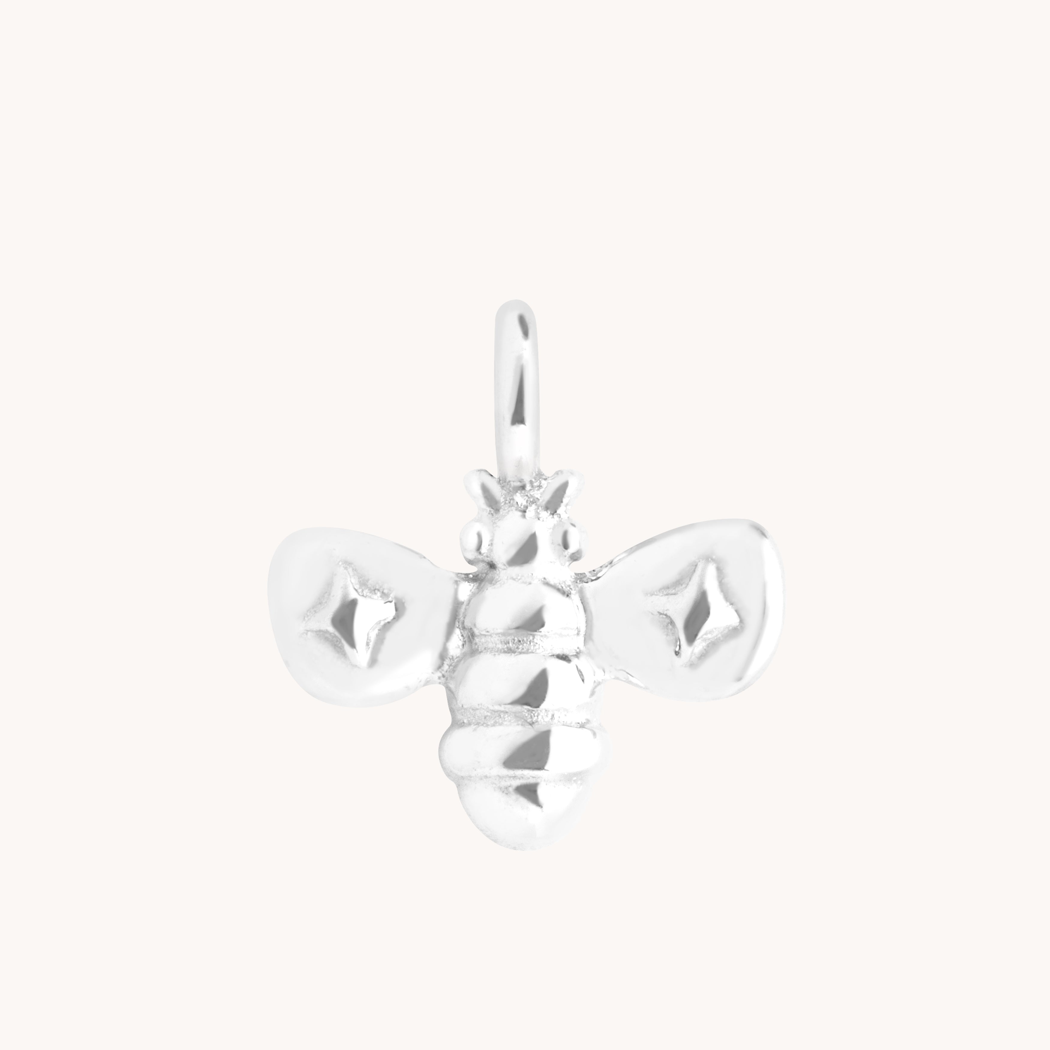 Manchester Bee Charm 9k White Gold