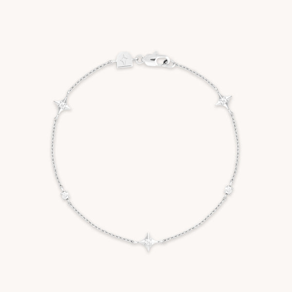 Bracelets - Cosmic Star Charm Bracelet in Silver - Charm Bracelet - Astrid & Miyu