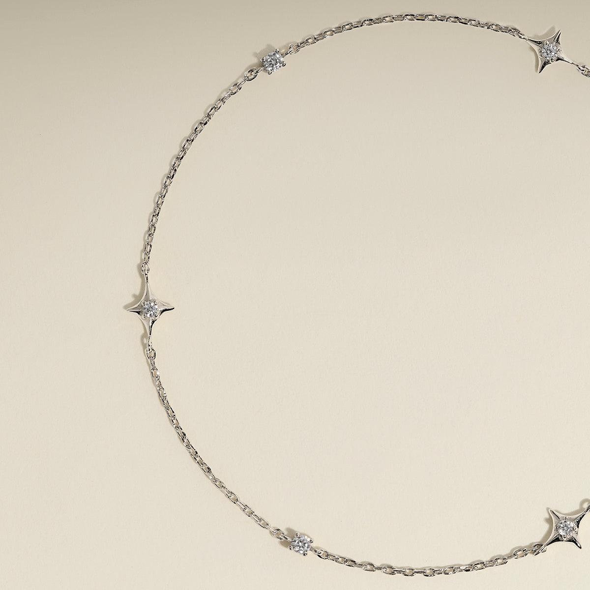 Cosmic Star Charm Bracelet in Silver