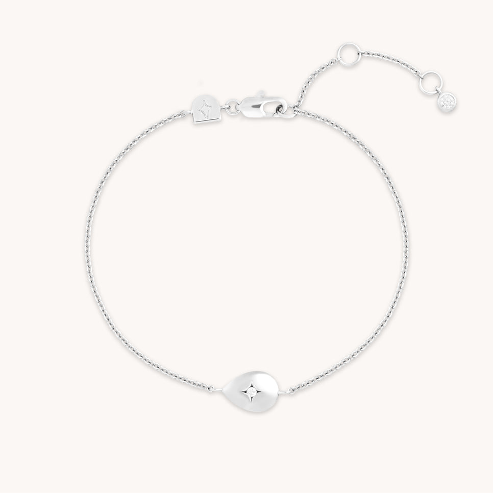 Bracelets - Pear Charm Bracelet in Silver - Charm Bracelet - Astrid & Miyu