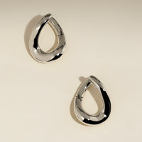 Molten Large Hoops in Silver-Astrid & Miyu