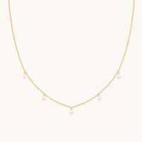 18k Gold Plated Jewellery - Crystal Charm Necklace in Gold - Charm Necklace - Astrid & Miyu