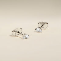 Pear Cluster Stud Earrings in Silver-Astrid & Miyu