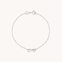 Bracelets - Infinite Charm Bracelet in Solid White Gold - Charm Bracelet - Astrid & Miyu