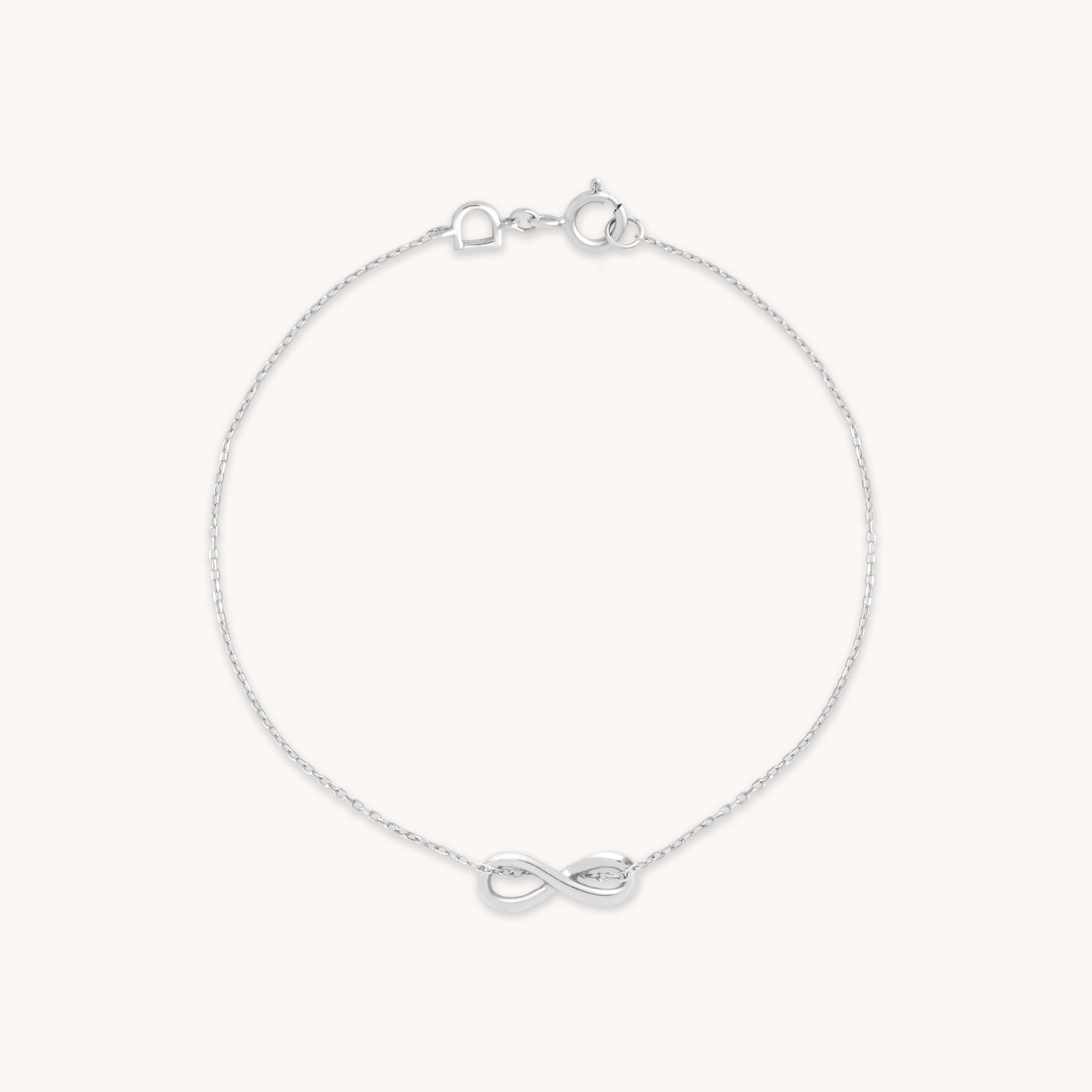 Bracelets - Infinite Charm Bracelet in Solid White Gold - Charm Bracelet - Astrid & Miyu