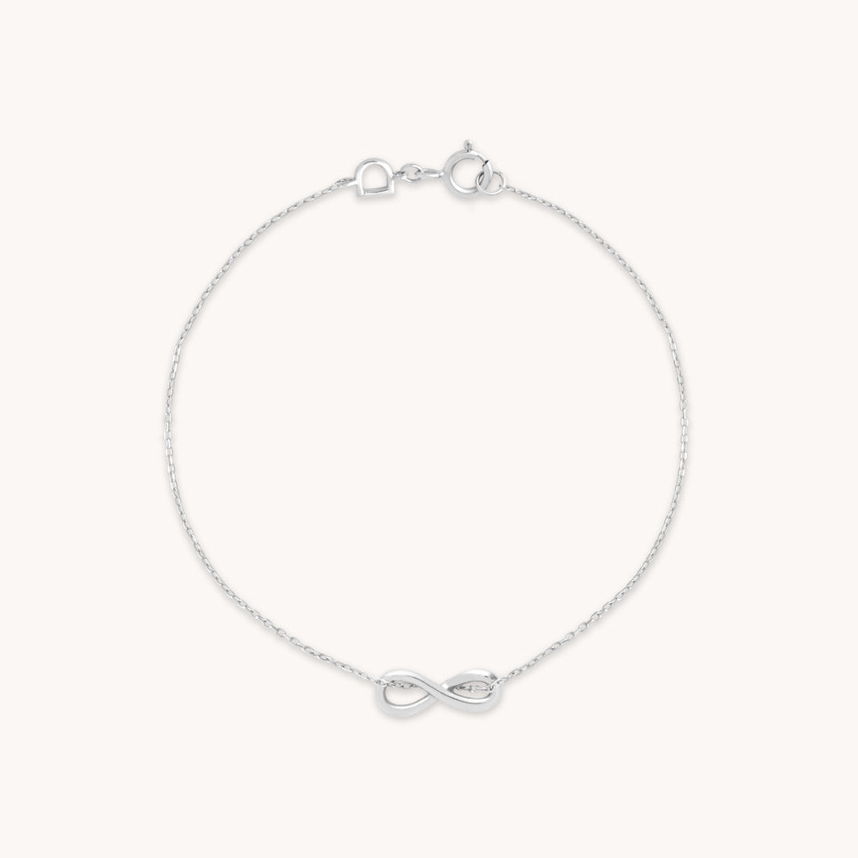 Bracelets - Infinite Charm Bracelet in Solid White Gold - Charm Bracelet - Astrid & Miyu