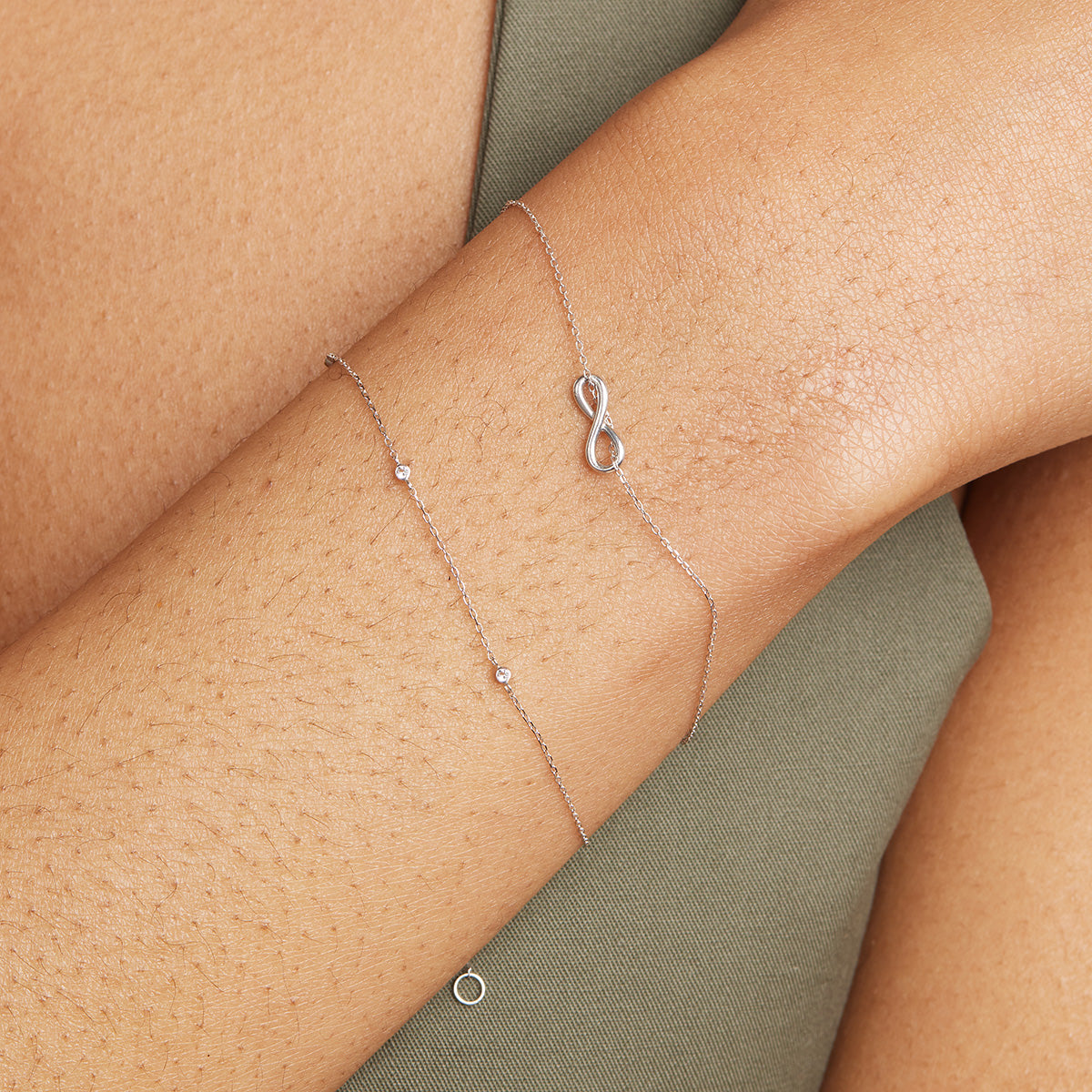 Bracelets - Infinite Charm Bracelet in Solid White Gold - Charm Bracelet - Astrid & Miyu