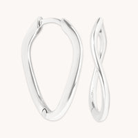 Bridal Jewellery - Infinite Hoops in Solid White Gold - Hoop Earrings - Astrid & Miyu