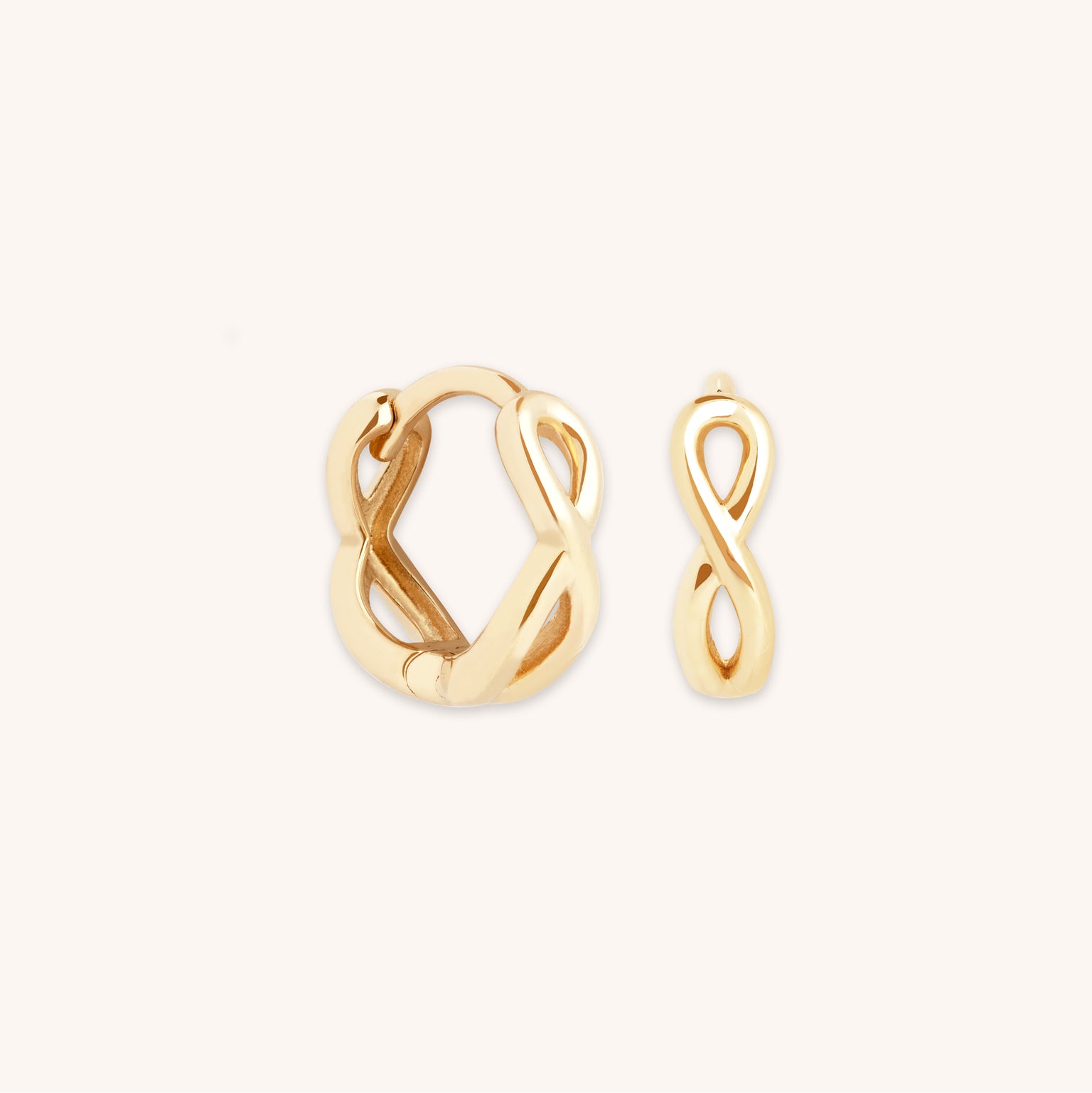 Earrings - Infinite Huggies in Solid Gold - Huggies - Astrid & Miyu