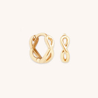 Earrings - Infinite Huggies in Solid Gold - Huggies - Astrid & Miyu