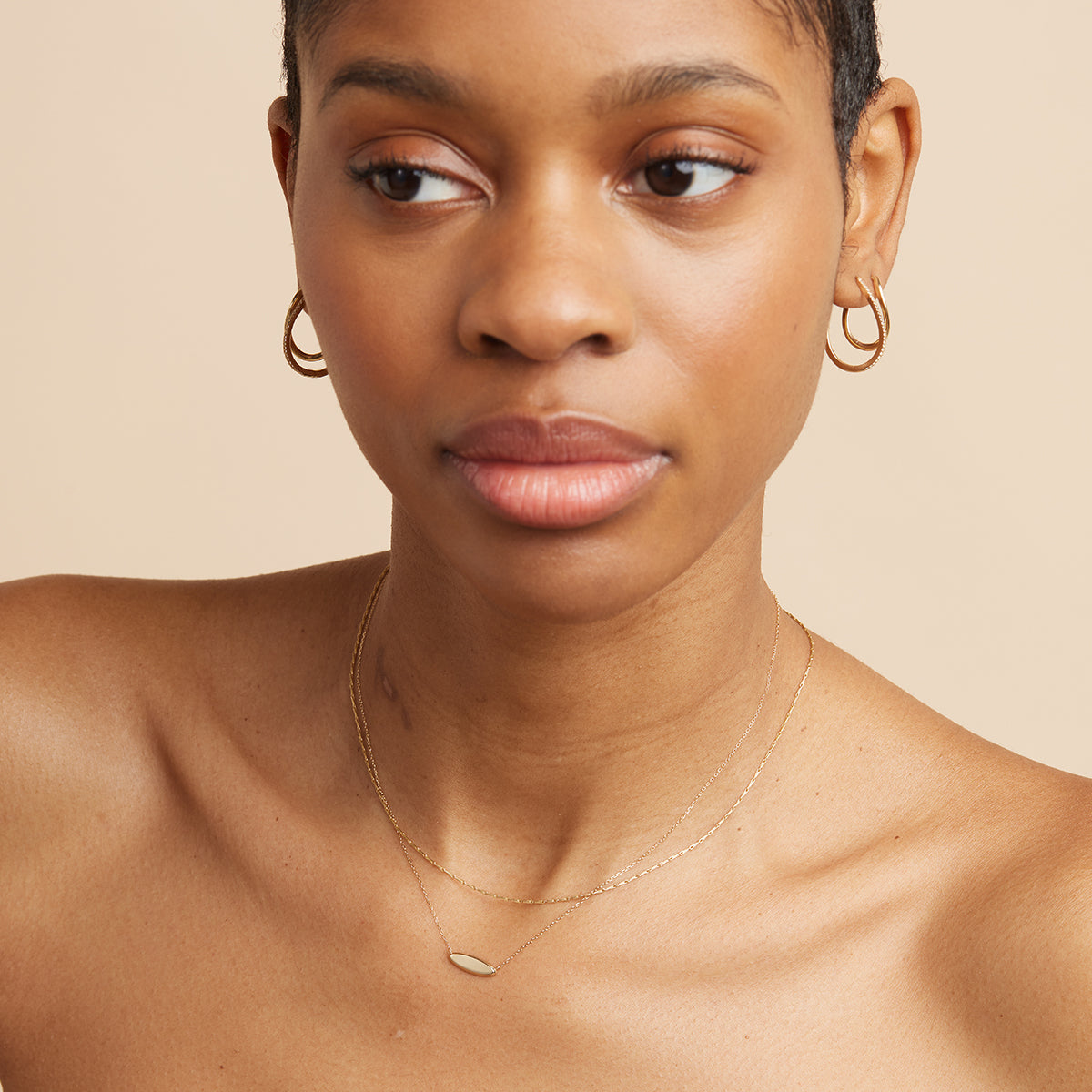 Bridal Jewellery - ID Pendant Necklace in Solid Gold - Pendant Necklace - Astrid & Miyu