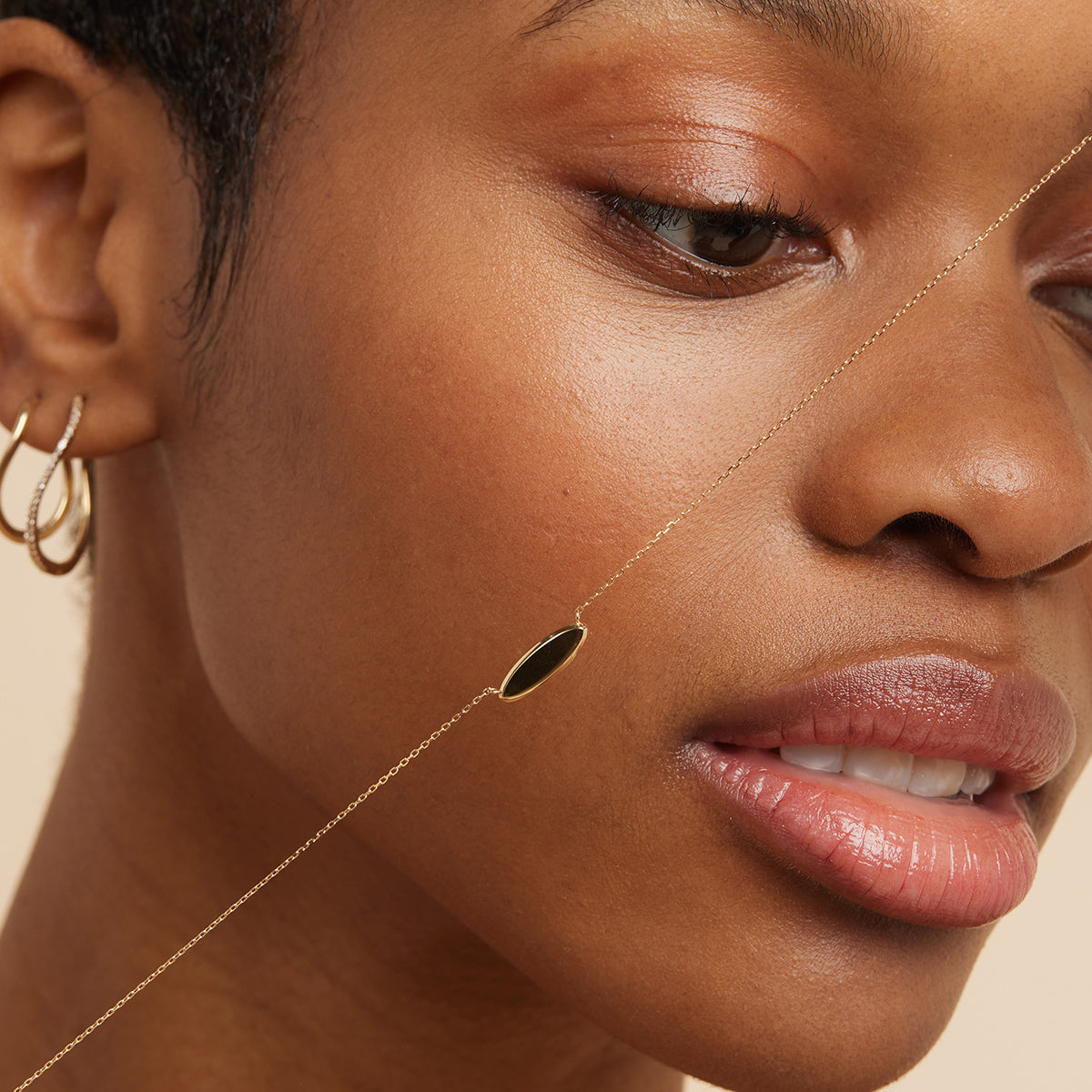 Bridal Jewellery - ID Pendant Necklace in Solid Gold - Pendant Necklace - Astrid & Miyu