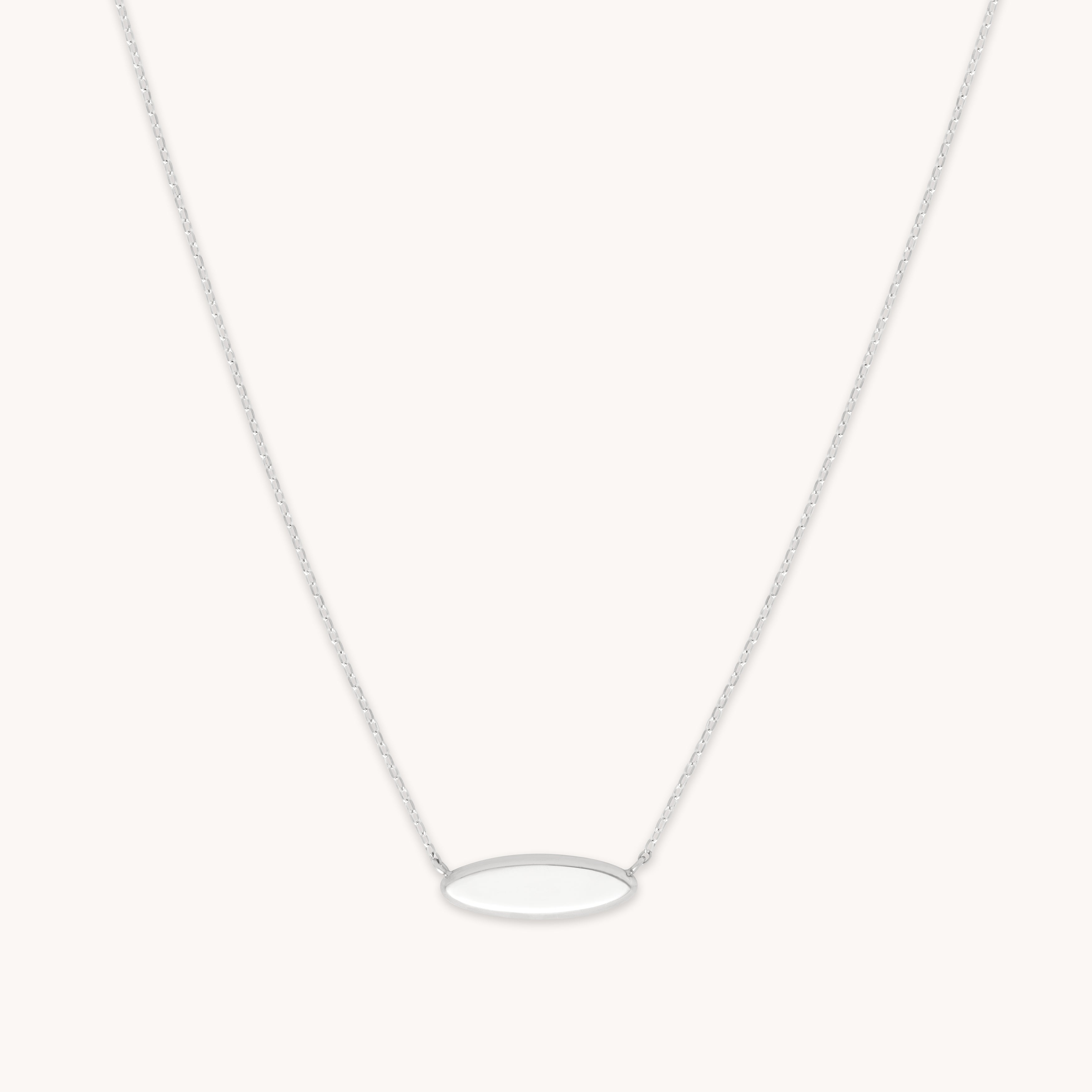 Bridal Jewellery - ID Pendant Necklace in Solid White Gold - Pendant Necklace - Astrid & Miyu