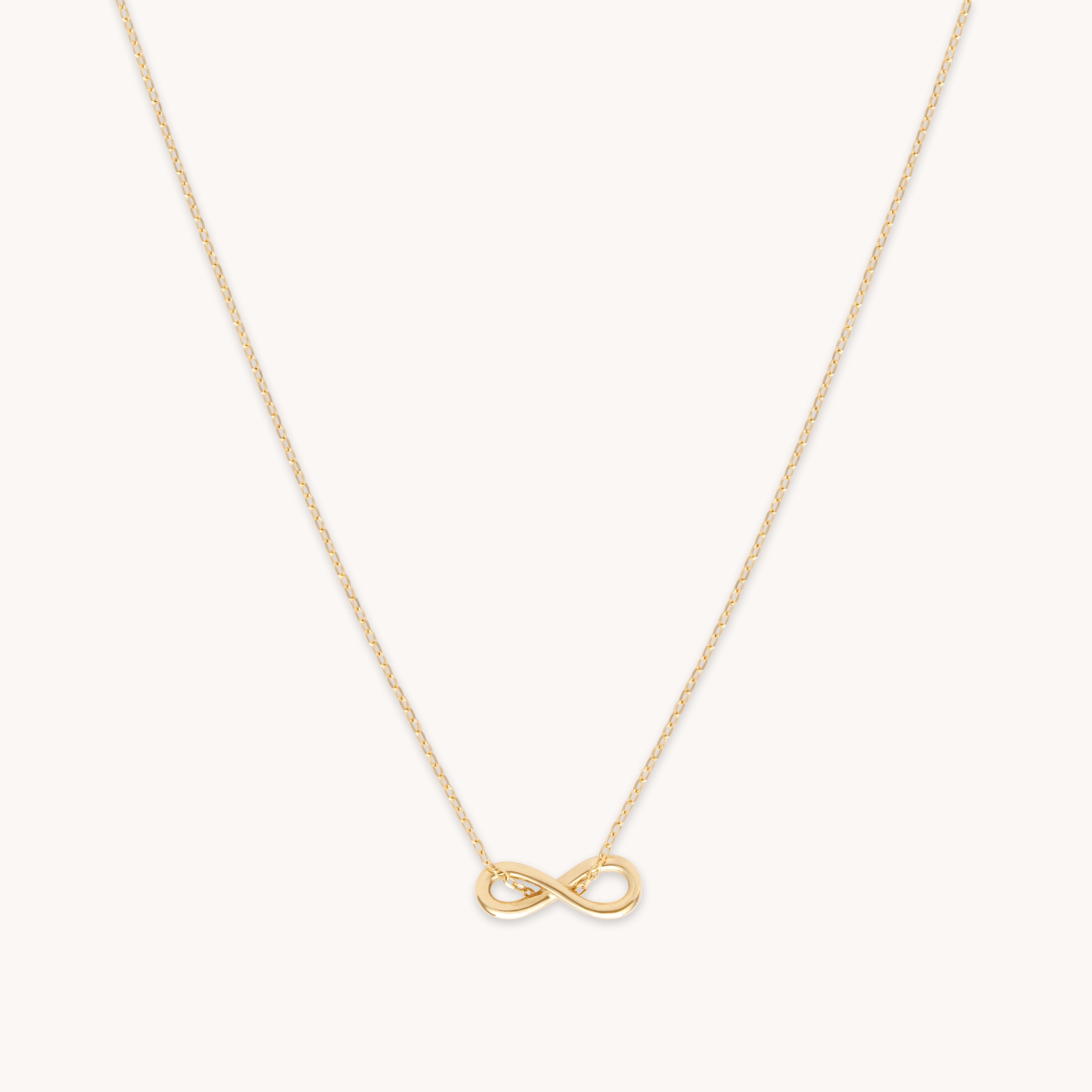 Bridal Jewellery - Infinite Pendant Necklace in Solid Gold - Pendant Necklace - Astrid & Miyu