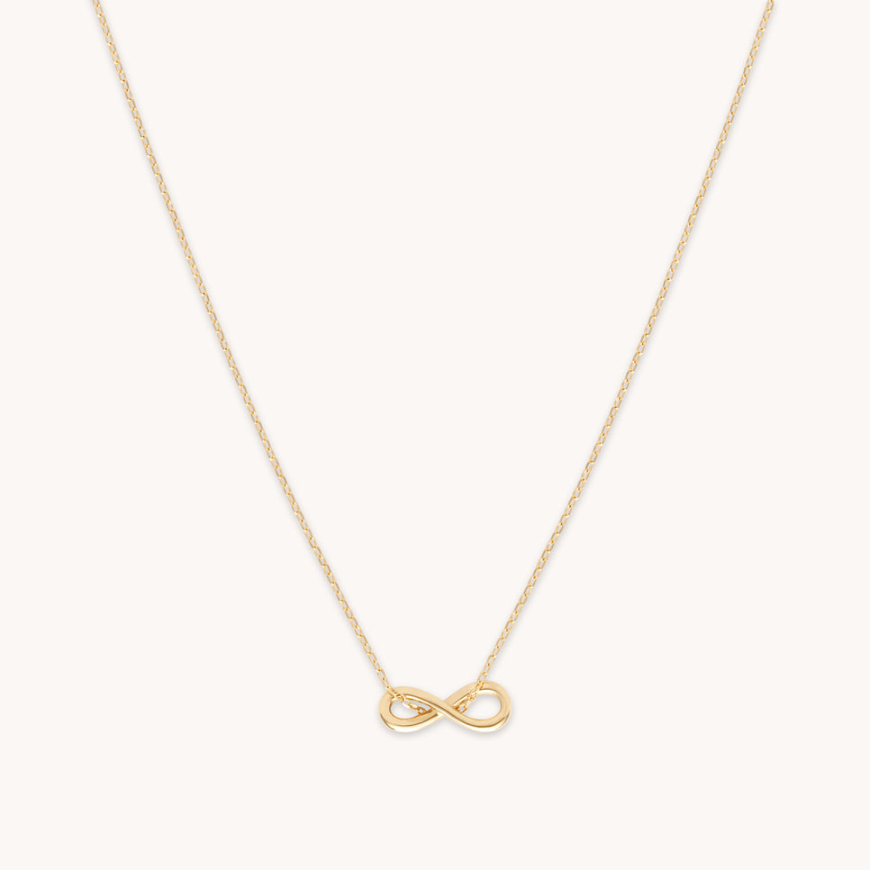 Bridal Jewellery - Infinite Pendant Necklace in Solid Gold - Pendant Necklace - Astrid & Miyu