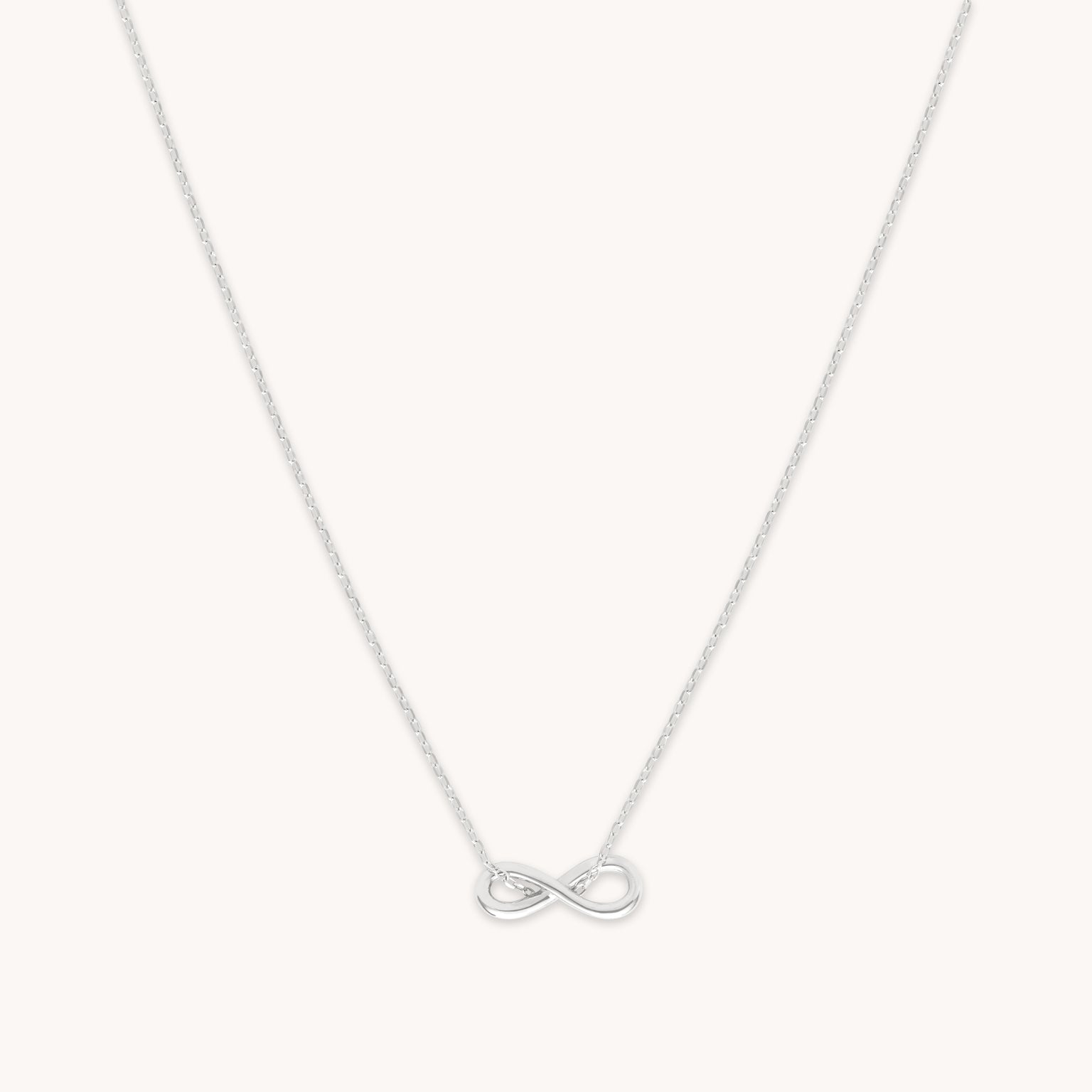 Bridal Jewellery - Infinite Pendant Necklace in Solid White Gold - Pendant Necklace - Astrid & Miyu