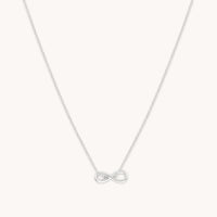 Bridal Jewellery - Infinite Pendant Necklace in Solid White Gold - Pendant Necklace - Astrid & Miyu