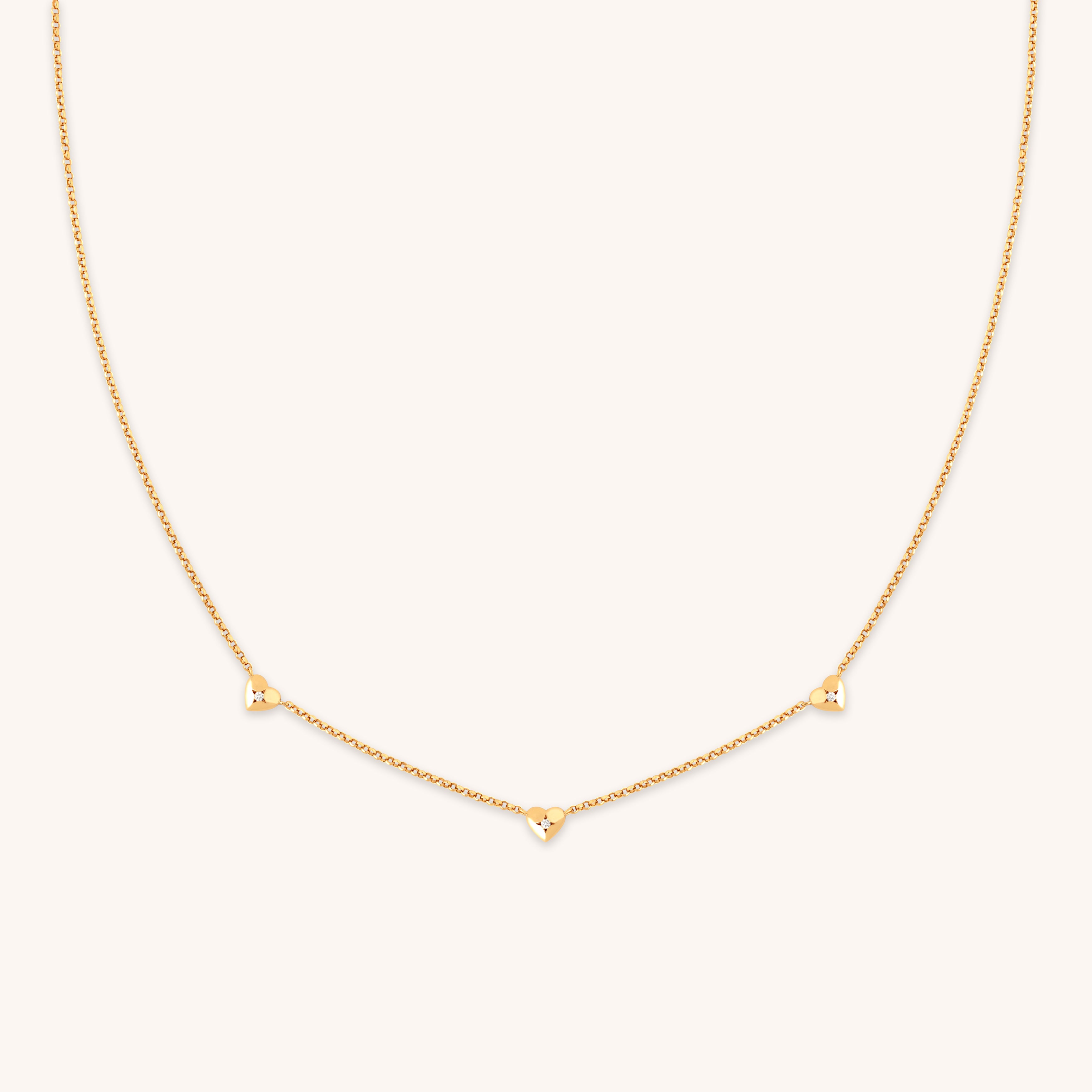 Heart Charm Gold Necklace | Astrid & Miyu Necklaces