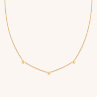 18k Gold Plated Jewellery - Heart Charm Necklace in Gold - Charm Necklaces - Astrid & Miyu
