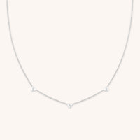 Charm Necklaces - Heart Charm Necklace in Silver - Charm Necklaces - Astrid & Miyu