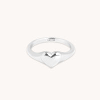 Graduation Gifts - Heart Signet Ring in Silver - Signet Ring - Astrid & Miyu