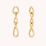 Infinite Drop Stud Earrings in Gold