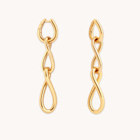 18k Gold Plated Jewellery - Infinite Drop Stud Earrings in Gold - Stud Earrings - Astrid & Miyu