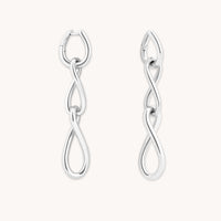 Earrings - Infinite Drop Stud Earrings in Silver - Stud Earrings - Astrid & Miyu